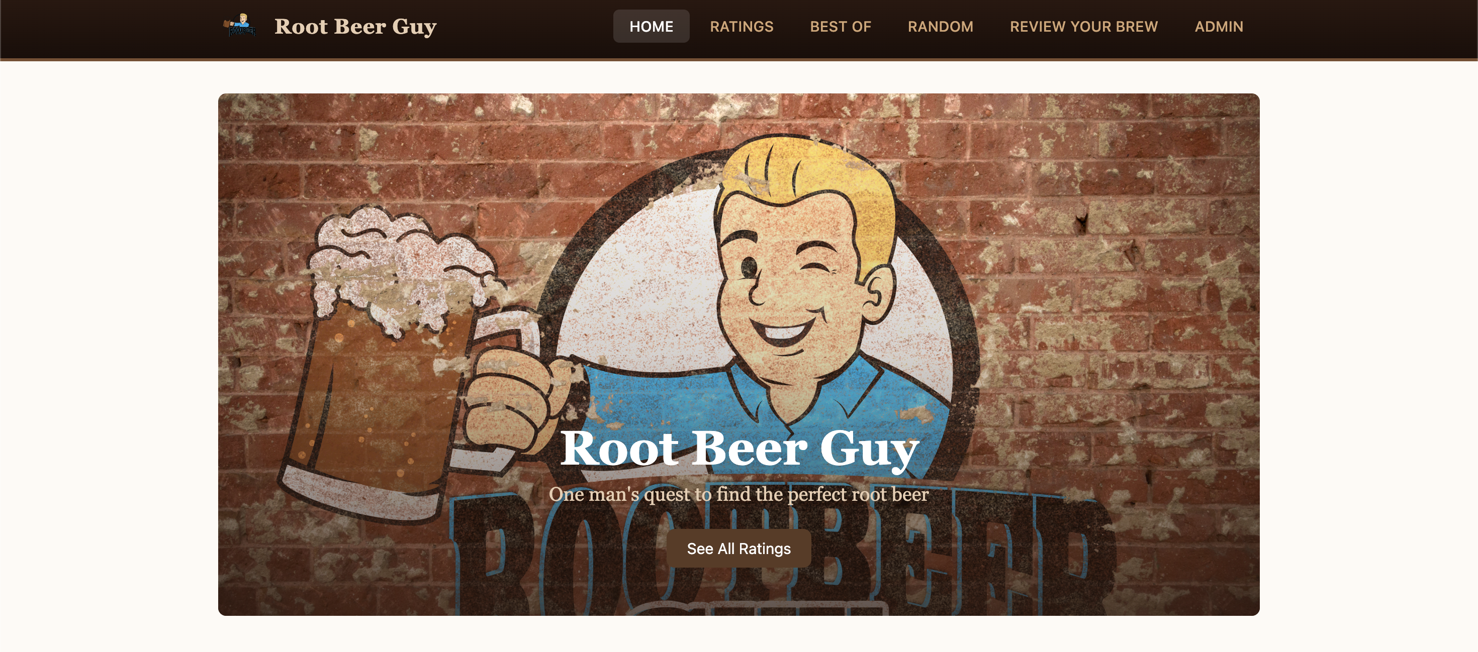 Root Beer Guy website preview
